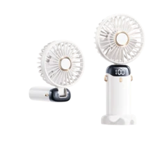 1 quạt điện cầm tay mini, sạc USB, 5 tốc độ gió, màn hình hiển thị kỹ thuật số, dây đeo cổ, quạt bàn gấp gọn có chân đế, thích hợp cho văn phòng, ký túc xá, ngoài trời, du lịch, pin 800mAh. - cái quạt - Xem 17