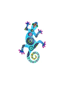 1 cái/4 cái Đồ trang trí tắc kè bằng kim loại nhiều màu sắc, thích hợp cho vườn, sân, hàng rào, treo ngoài trời, trang trí hiên nhà, vật dụng làm vườn sáng tạo - A - Xem 11