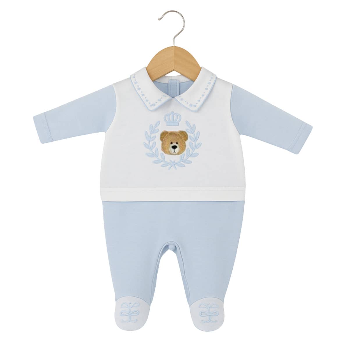 Baby Jumpsuit With Silky Touch, Ultra Softness, And Luxurious Buttons - Baby Blue - View 1