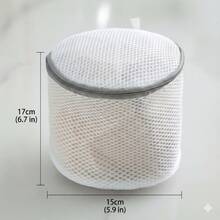 1/2pcs Heavy Duty Polyester Laundry Wash Bag, Washer Anti-Deformation Garment Protector, Fine Mesh Zipper Bag For Bras, Lingerie, Hosiery, Delicates, Multiple Sizes, Fits Standard Washing Machine, Durable, Extends Clothing Lifespan, White Honeycomb Mesh With Support Frame To Prevent Deformation - White - View 3
