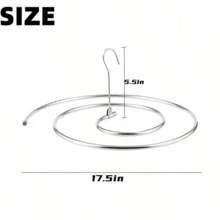 1pc Stainless Steel Spiral Clothes Drying Rack, Minimalist Round Space-Saving Bedsheet Hanger - Multicolor - View 7