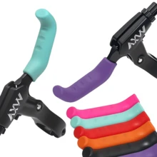 2pcs Colorful Silicone Brake Lever Covers, 6 Colors Available, Ultra-Light Design, Anti-Slip & Shock-Absorbing, Suitable For BMX, Mountain Bikes, Skateboards - Multicolor - View 2