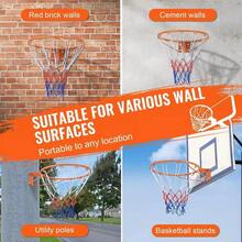 45 Cm Aro De Baloncesto De Pared Canasta De Baloncesto - Rojo - Ver 7
