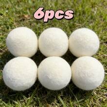 6 piezas Juego de bolas de secado de lana natural - Reduce el tiempo de secado en un 30%, hipoalergénico y sin fragancia, suavizante de tela reutilizable, 1200 cargas, proveniente de fuentes (compatible con lavadora/secadora de carga frontal) - A - Ver 17