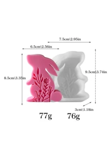 1 Piece Of Silicone Mold For Easter Bunny Shaped And Butterfly Egg Shaped Aromatherapy Candles, DIY Embossed Rabbit Egg Candle Silicone Mold - Easter Candle Molds - View 14