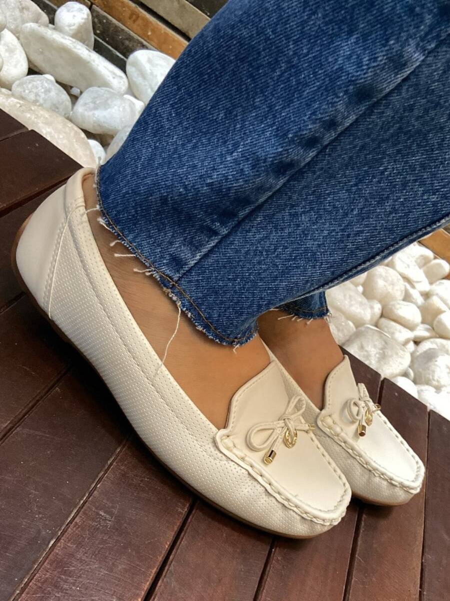 Modare Women's Loafer With Bunion Support, Ultra Comfort, Orthopedic - Cream Holes - View 1