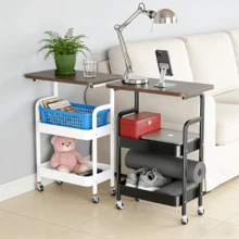 Lislark 3 Tier Storage Trolley Cart Kitchen Utility Rolling Rack Tray Shelf On Wheels (44*30*77cm) - View 3
