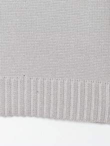 DEEKA New Spring/Summer Fashion Minimalist Versatile Short Sleeve Knit Top - Light Gray 1 - View 9