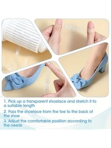 Dây đeo gót cao trong suốt, co giãn, vô hình - Dây đeo chống trượt cho giày nữ - Chất liệu nhựa, dễ giặt tay hoặc giặt khô, màu trơn, không tạo bọt, không xơ, không từ tính, giá để giày, tiết kiệm không gian lưu trữ, ngoài trời, sân vườn, đồ dùng cần thiết khi đi du lịch, di động, đồ dùng cần thiết khi đi biển, mùa tốt nghiệp, lễ tốt nghiệp, quà tốt nghiệp, quà tặng tốt nghiệp, chúc mừng tốt nghiệp, chúc mừng người tốt nghiệp, thủ khoa, hoàn thành chương trình học, tiệc tốt nghiệp - Nhiều màu - Xem 5