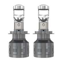 HYNBYZJ 2 piezas Lente de proyector LED Mini H7 H4 Canbus 9005 HB3 9006 HB4 H11 Faro de automóvil Lámpara Turbo Luces de proyector LED automotrices 12V - Blanco - Ver 12