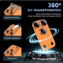 Luxury Alloy Lens Protector High-Definition Anti-Scratch Ultra-Thin Metal Glass Lens Protector Case Compatible With Iphone 17 Pro Max And 17 Pro Anti-Fingerprint And Anti-Wear Premium Quality Mobile Phone Camera Lens Protective Accessory With Fashionable Design Spring Anniversary Gift - Multicolor - View 4