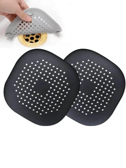 3pcs Silicone Hair Catcher With Suction Cup, Silicone Anti-Clogging Drain Stopper - Prevents Clogging And Odor, Suitable For Bathroom, Kitchen, Shower, Bathtub, Sink Drain, With Suction Cup Design Easy To Clean, Fit For Bathroom And Kitchen Sink, Anti-Clogging Sink Filter, Floor Drain Stopper, Bathroom Accessories, Home Decor, Back To School Supplies, Kitchen Sink Accessories, Household Essentials (1/2/3pcs Available)