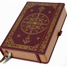 神秘罗盘日记本，PU皮革A5笔记本，320页横线内页，弹性封口和丝带书签 - 高级硬壳计划本，适用于日常写作、日记和馈赠 - A5 - 查看 13