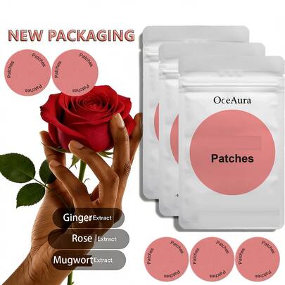 OceAura 90pcs Berberine Patches With Natural Plant & Fruit Extracts (Rosa) – Mild Body Care Patches In 30/60/90pcs Options. Suitable For Fitness Enthusiasts, 1 Box Provides A 1 Month Supply.