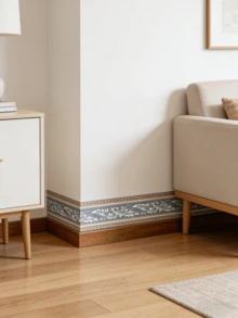 Self-Adhesive PVC Baseboard, Home Use Self-Adhesive Floor Baseboard, Wall Decorative Trim - C - View 5