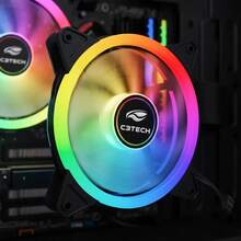 Fan Cooler Argb 6 Pins Single Ring 120mm 12cm Controllable F11-L220RGB C3Tech Gamer - ARGB - 查看 1