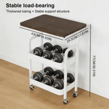 Lislark 3 Tier Storage Trolley Cart Kitchen Utility Rolling Rack Tray Shelf On Wheels (44*30*77cm) - View 9