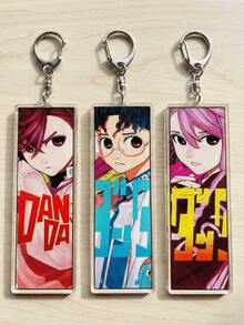 9styles DAN DA DAN Anime Character Acrylic Pendant Keychain, Japanese Text Bag Charm, Cute Key Holder Accessories - Multicolor - View 8