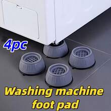 1/2/4 miếng đệm lót máy giặt - Chống sốc, chống trượt, bề mặt kim loại, đế ổn định, phù hợp cho máy giặt và máy sấy, hoạt động êm ái, bảo vệ sàn nhà, lý tưởng cho phòng giặt. Với thiết kế giác hút, tăng cường độ ổn định cho tủ lạnh, máy giặt và các thiết bị khác, cải thiện hiệu quả chống trượt và giảm sốc. Miếng đệm lót máy giặt | Miếng đệm chống trượt đa năng cho tủ lạnh, chất liệu nhựa. - tấm lót giảm tiếng ồn máy giặt - Xem 15