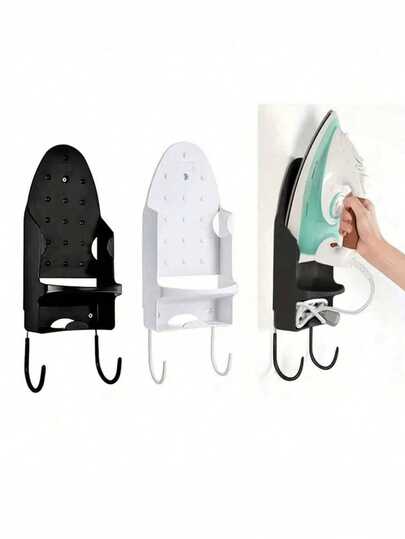 Ironing Board Holder And Hook, Universal Size For Home Use, Ironing Board Hanger, Electric Iron Rack, Storage Rack, Wall-Mounted Ironing Board Holder, Wall-Mounted No-Drill Daily Necessities Shelf, Space-Saving Multifunctional Storage Rack, Multifunctional Bedroom Storage