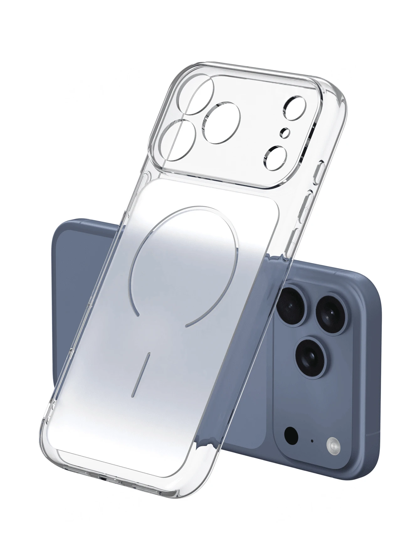 Ultra-Thin Matte Transparent Tactile Phone Case, Compatible With IPhone 17 Pro Max, 17 Pro, 17, 16, 15, 14 Plus, 13 Pro Max, Soft Transparent Back Cover - Frosted Transparent - View 1