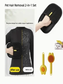 防静电宠物毛发清洁手套 - 双面家具、汽车座椅和衣物清洁手套 | 可重复使用的猫毛去除手套 - 柔软面料,易于抓握,温和有效的猫毛去除工具,适用于犬猫 | 黑色网状设计,双面刷毛和粘性表面 - 符合人体工程学设计,适用于家具、衣物和家居清洁 - 彩色 - 查看 9