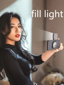 磁吸自拍補光燈，手機自拍補光燈，360° LED 自拍環形燈附黏貼環，適用於自拍、攝影、視訊會議 - A - 查看 6