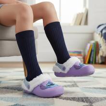 Disney Lilo & Stitch Fuzzy FleeceLined Clogs Warm, Plush Garden Shoes (Little Kid Sizes 13-1, Big Kid Sizes 2-5) - Lilac - 查看 9