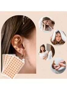 20/40/60pcs Disposable Ear Acupuncture Ear Massage Therapy Ear Stickers, Ear Point Therapy Patches - Multicolor - View 11