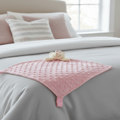 Naninha Com Porta Chupeta Para Bebê Soft Bolha Extra Macia