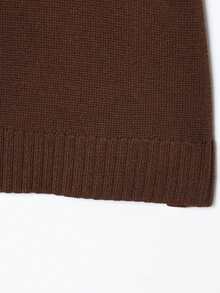DEEKA Summer New Arrival Women Fashion Minimalist Versatile Short Sleeve Knit Top Spring - Brown 1 - View 6