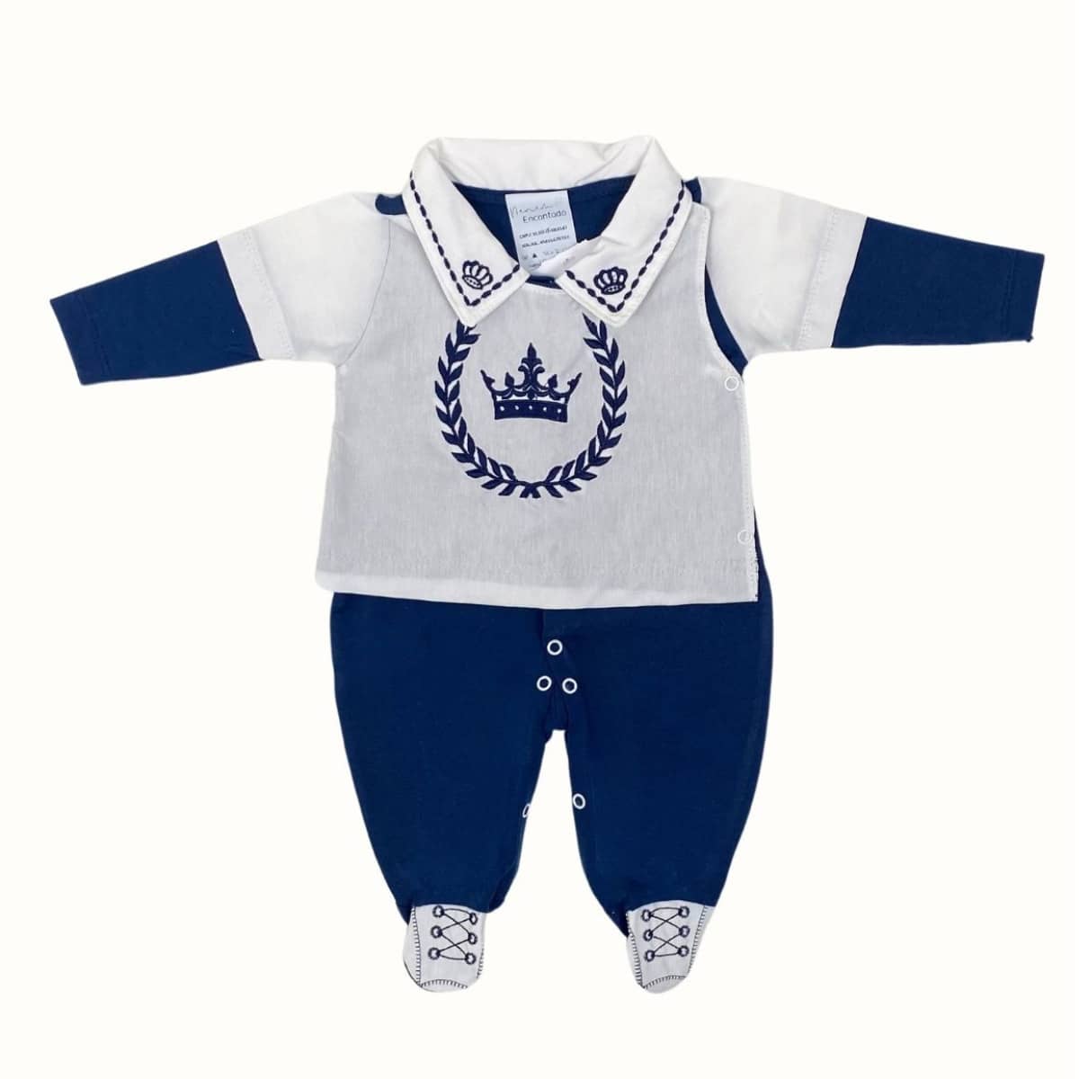Baby Jumpsuit With Silky Touch, Ultra Softness, And Luxurious Buttons - Royal Blue - View 1