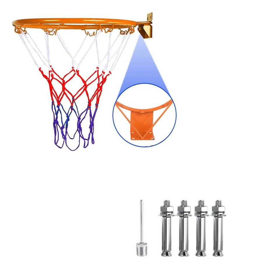 45 Cm Aro De Baloncesto De Pared Canasta De Baloncesto - Rojo - Ver 1