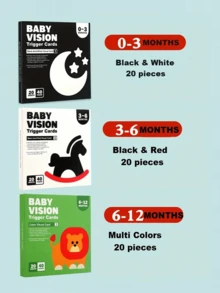 1包高对比度婴儿闪卡，黑白卡片，新生儿大脑发育玩具，视觉刺激学习活动卡，20张卡片40页，婴儿教育礼物（黑白和彩色），文具用品 - 彩色 - 查看 13