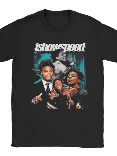 Mens Womens IShowspeed T Shirt Cotton Graphic Printed T-Shirt Top Clothing