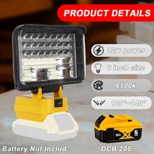 6-Inch Outdoor Wireless LED Work Light (Battery Not Included, Light Fixture Only), Nighttime Ambient Light, DCB 205 Lithium Battery Compatible Only, High-Brightness Emergency Floodlight, With Dual USB Ports And Two-Level Brightness Adjustment, Portable Handheld Light, Compatible With Smartphones/Tablets, An Essential Choice For Outdoor Adventurers, Car Accessory Enthusiasts, And As A Gift. - 6-inch Outdoor Wireless LED Work Light - View 3