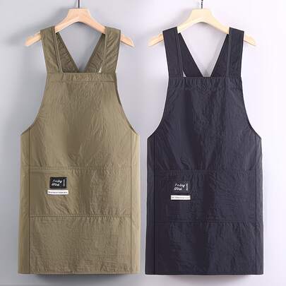 1pc New Crossover Strap Sleeveless Apron, Minimalist Design Suitable For Home Kitchen, Cooking And Work, Specially Designed For Catering Venues And Chefs