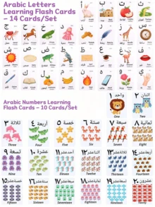 28 Arabic Alphabet Learning Flash Cards, 14 Cards/Set, Children's Learning Aid Teaching Tools, Arabic Writing Flash Cards, Arabic Alphabet/Number/Shape/Color Recognition Cards, Learning Supplies/Stationery, Suitable For Back To School Season - Color - View 8