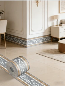 Self-Adhesive PVC Baseboard, Home Use Self-Adhesive Floor Baseboard, Wall Decorative Trim - C - View 10