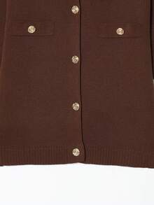 DEEKA Summer New Arrival Women Fashion Minimalist Versatile Short Sleeve Knit Top Spring - Brown 1 - View 5