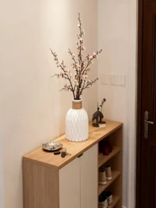 1pc Plastic Vase With Wavy Texture Design, Minimalist Nordic Style High-Quality Appearance, Lightweight And Durable, Purely For Decoration, Suitable For Living Room, Desk, Bedroom, Entryway, Photography Props, Applicable Scenes: Living Room, Desk, Bedroom, Study, Entryway, Home Decor - Multicolor - View 8