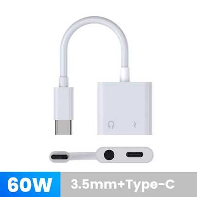 1pc Unisex Popular Bestselling Zero Latency Noise-Free High-Fidelity Audio Quality Plug And Play No Setup Required, TPE Durable Cable, Minimalist Portable USB-C To 3.5mm 2-In-1 Audio Adapter Suitable For 17/16/15 Series, Galaxy/Pixel, Listening, Gaming, Live Streaming, Car Use Essential 3C Accessory