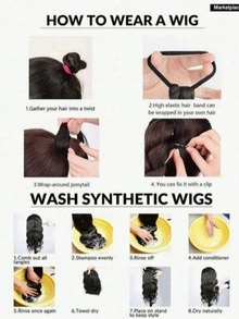 Synthetic Fiber Wig Ponytails, Natural Sweet And Cool Double Ponytails With Bows, Cute Twisted Braids, Braids, Hair Ties And Boxer Braids, Suitable For Sweet And Cool Girls. - Multicolor - View 9