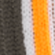 Blanco con detalles en naranja y negro.