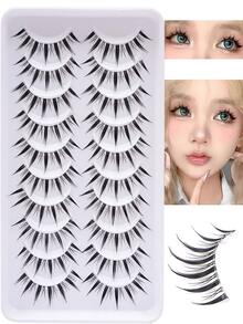 10Pairs Clear Band Anime Manga Lashes