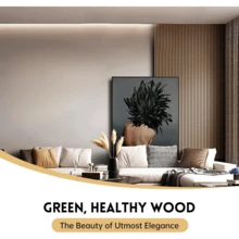 2 Pieces Of 90.55 "X11.02" Interior Wall Decorative Panels, 3D Grooved Wood Wall Panels, Wall Sound Insulation And Sound Absorption Wood Boards - 核桃 - 查看 3