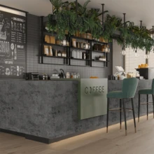 1 Roll, Dark Gray Concrete Peel And Stick Wallpaper, Waterproof Oil-Proof Heat Resistant PVC Self-Adhesive Wallpaper, Removable Wallpaper For Kitchen, Bedroom, Living Room, Countertop, Furniture - Dark Gray - View 7