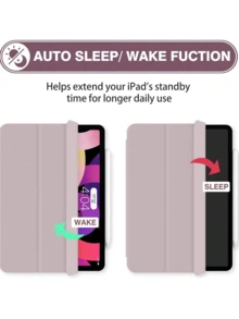 Shockproof Solid Color 2026 Air 11/ Air 13 Protective Case, Magnetic Tri-Fold With Holder For Air 11th Gen/ Pro 11 Spring Gift - Mauve Purple - View 3