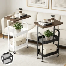 Lislark 3 Tier Storage Trolley Cart Kitchen Utility Rolling Rack Tray Shelf On Wheels (44*30*77cm) - View 1