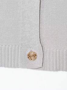DEEKA New Spring/Summer Fashion Minimalist Versatile Short Sleeve Knit Top - Light Gray 1 - View 8